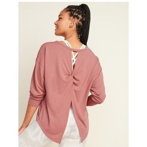 Old Navy Active Lightweight French Terry Split-Back Sweatshirt Desert Sun XL